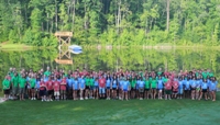 Photo of campers and staff at Camp Strong Rock in Georgia